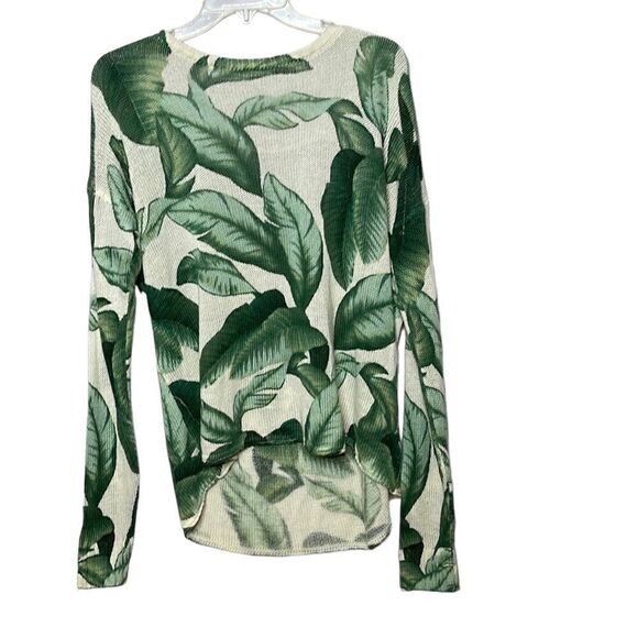 Show Me Your Mumu Ryan Rene Palm Leaf Tropical Knit Sweater. Size Medium. - Picture 3 of 11